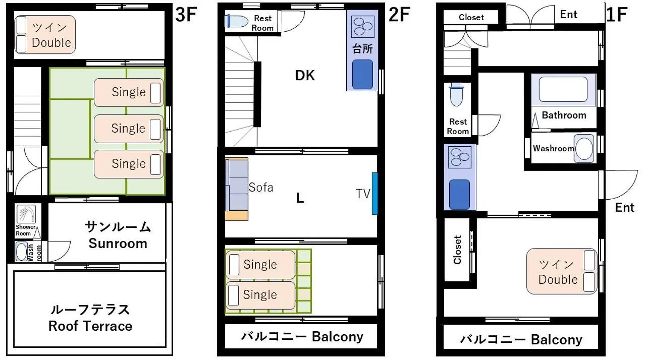 Villa Family House 蕾 池袋徒步圈全新装修日式户建民宿 Tokyo
